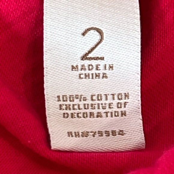 CHICO'S STRAWBERRY PINK PIN TUCK TOP 2 Large cotton beaded NWT New - Picture 9 of 12